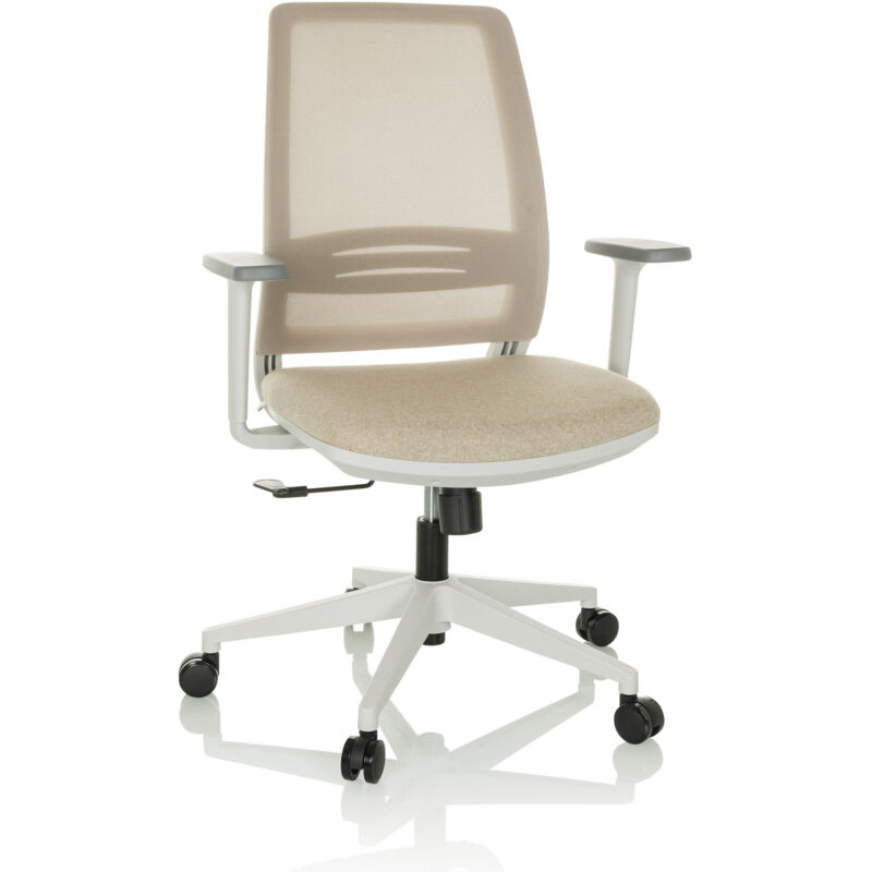 Bürostuhl / Drehstuhl Profondo Eco W Netzstoff / Stoff Beige Hjh Office