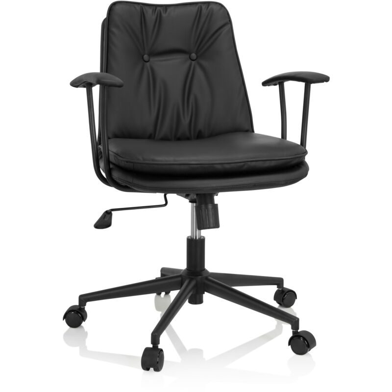 Bürostuhl / Drehstuhl Smallo Kunstleder Schwarz Hjh Office