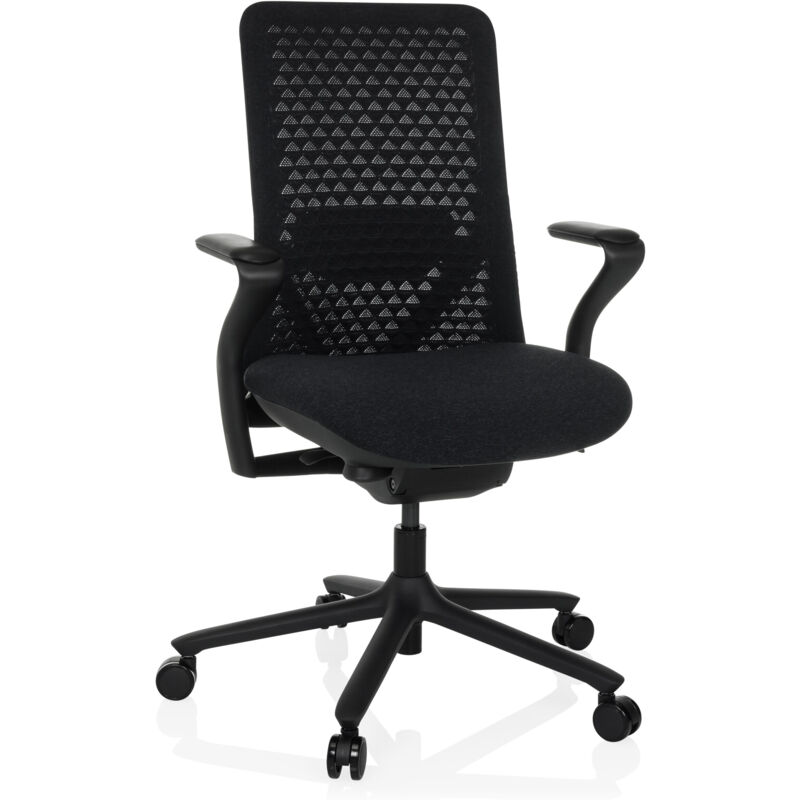 Bürostuhl / Drehstuhl Vervio Rücken 3d Netzstoff / Sitz Stoff Schwarz Hjh Office