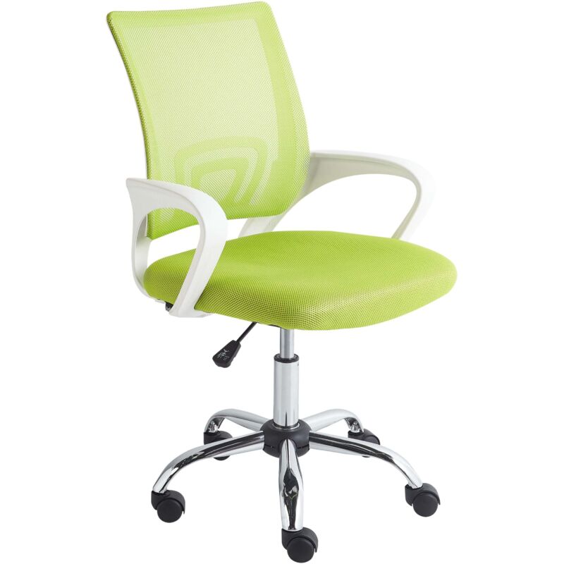 Beliani - Bürostuhl Limettengrün Aus Stoff Höhenverstellbar Drehbar Modernes Design Schreibtischstuhl Drehstuhl Für Home Office Büro