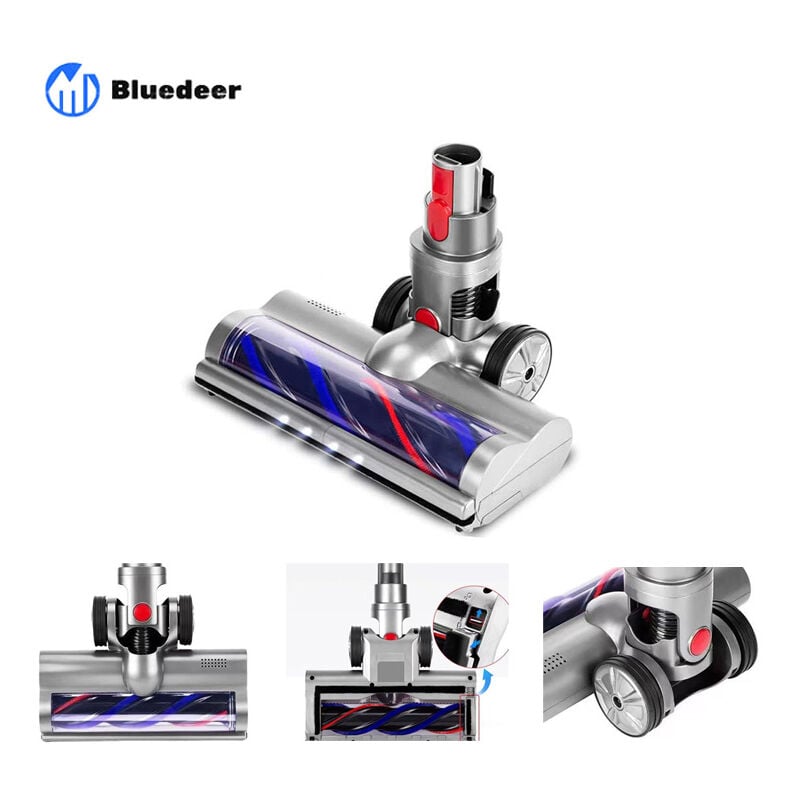 Image of Bluedeer - Bürste kompatibel mit Dyson V7 V8 V10 V11 V15, Turbo-Bürstenkopf mit Direktantrieb