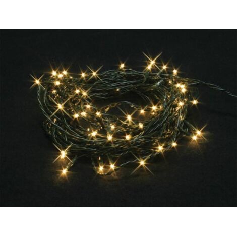 Burstlight led - 20 m - 220 lampade bianco caldo 44 flash - filo verde - 24 v