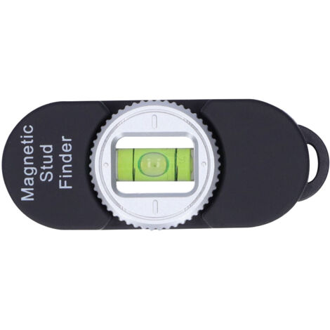 Buscador de haz magnético multifuncional con nivel de burbuja integrado – ABS – Negro – 7,8 x 3 x 1,5 cm