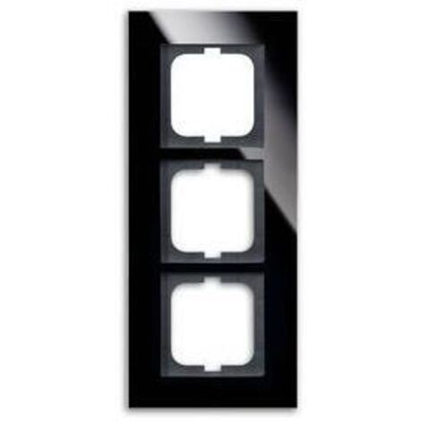 Busch-Jaeger 1723-825 3fach Glas schwarz Rahmen