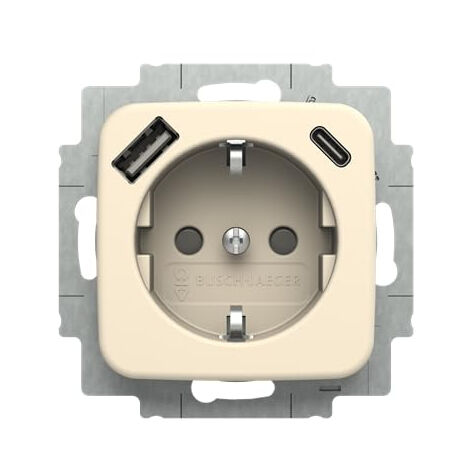 BUSCH-JAEGER 20 EUCB2USBAC-212 SCHUKO®-/USB-A+C PRISE DE COURANT SAFETY+ BLANC DURO 2000 SI 2CKA002011A6295