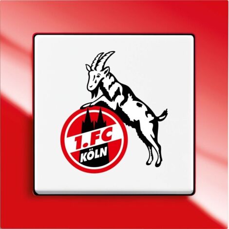 Busch-Jaeger 2000/6 UJ/04  Fanschalter 1. FC Köln Aus- und Wechselschaltung