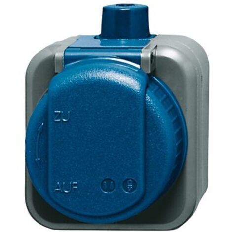 Busch Jaeger 2083-0-0343 prise SCHUKO bleu robuste