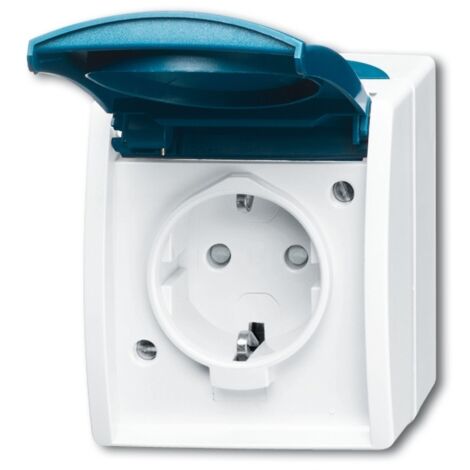 BUSCH-JAEGER 2083-0-0842 CEE 7/3 BLEU, BLANC PRISE DE COURANT 2CKA002083A0842
