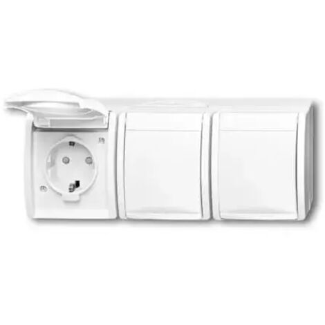 Busch-Jaeger 2300/3 EBW-54 3fach waagerecht ocean Steckdose