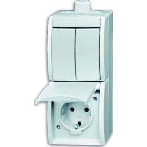 Busch-Jaeger 2601/5/20EW-54-503 Kombination SCHUKO® Steckdose, mit Wippschalter Serienschaltung