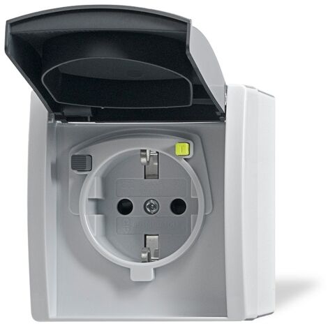 BUSCH-JAEGER 3120 EWB-53 TYPE F GRIS, BLANC PRISE DE COURANT (3116-0-0664) 2CKA003116A0664