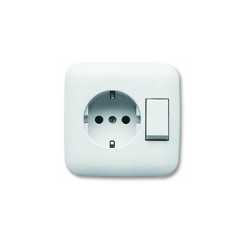 

4310/6EUJ-214 - Enchufe Schuko con interruptor basculante, color blanco - Busch-jaeger