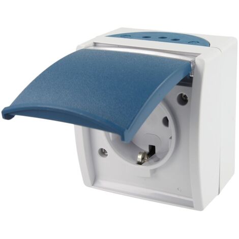 BUSCH JAEGER BJ 20EWN-53 Steckdose ocean IP44 grau/blaugrün
