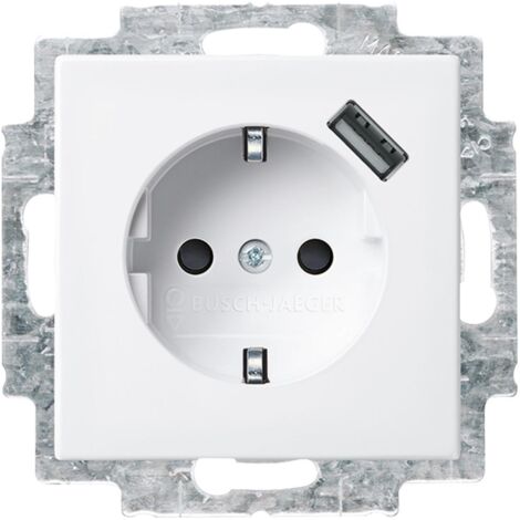 Busch-Jaeger EUCB2USB-914 prise blanche avec USB