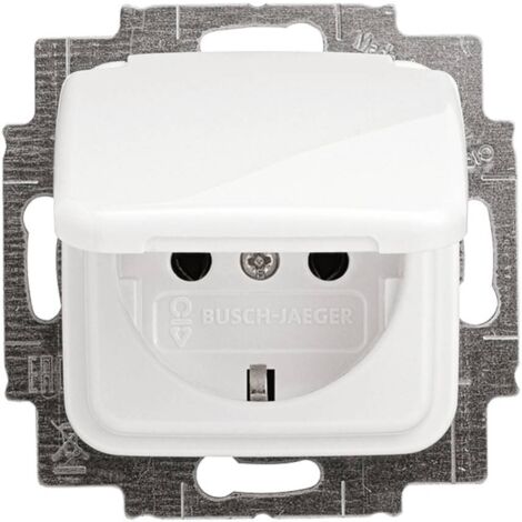 Busch-Jaeger Frutto Presa di corrente Reflex SI, Reflex SI Linear Bianco puro (RAL 9010), Bianco alpino 20 EUK-214 1 pz