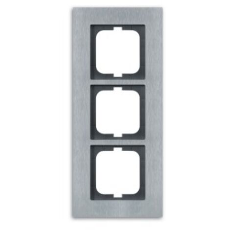 Busch-Jaeger Plaque murale acier inoxydable sans vis moderne