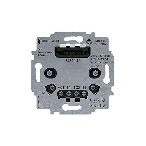 Busch-Jaeger Serienrelais-Einsatz flex noir 64821 U