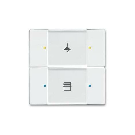 Busch-Jaeger Tastsensor KNX PowN UP std-ws glz 2f 4pkt Bussystem KNX mit LED-Anzeige 6126/02-84 - weiß