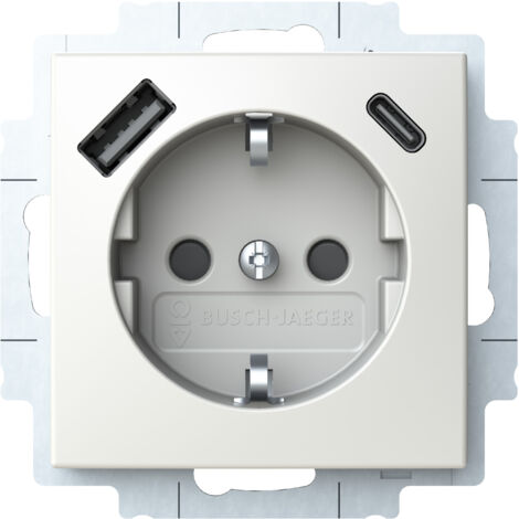 BUSCH-JAEGER USB/Steckdoseneinsatz 20 EUCB2USBAC-914