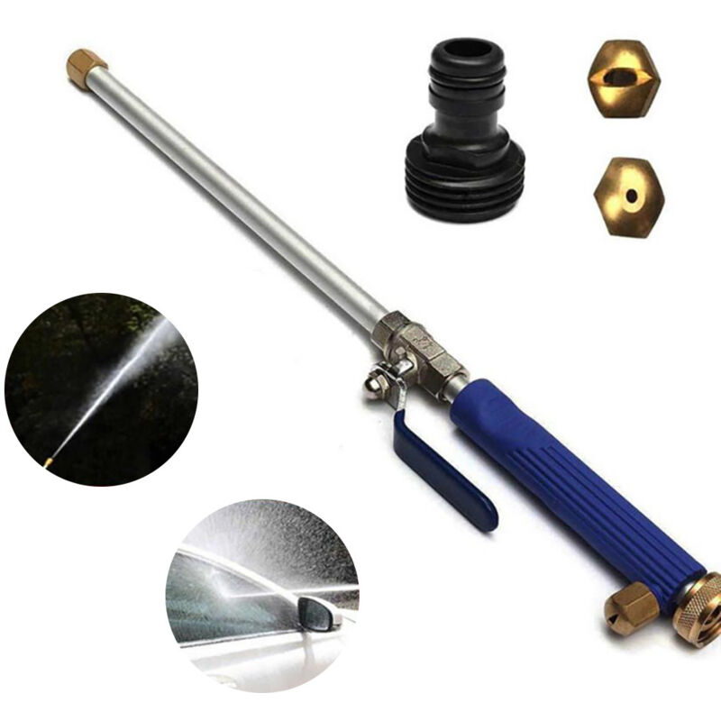 Buse à Eau Haute Pression Lance à Eau pour Pistolet avec 2 Buses de Nettoyage Buses de pulvérisation Raccord de Tuyau d'arrosage 46 cm Douche de