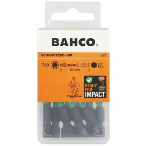 Buse à impact Bahco 66IM/50T20C-10P T20 50 mm 10 unités