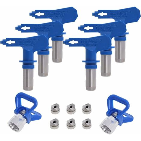 Buse Airless pulvérisation Réversible, 2X Buse siège Garde, Accessoires Buse Airless pour Pistolet à Peinture Haute Pression (Tapez 211, 315, 417, 517, 515, 523)
