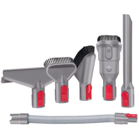 Buse Brosse Accessoires Kit avec Tuyau Extensible pour Dyson V7 V8 V10 V11 V11 SV10 SV11 SV14 Aspirateur, Quick Release Nettoyage Tool Kit pour Maison et Voiture (6 in 1)