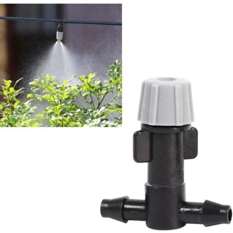 Buse Brumisation, 20pcs T Joints et 20pcs Buse d'Arrosage Brumisation Buse d'irrigation Serre Système de refroidissement .43.2CM