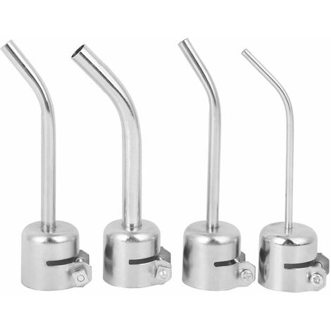 Buse coude allongée, 4 pcs universel en alliage d'aluminium pistolet à air chaud buse soudage accessoires de soudage pour 850 pompe à air station de dessoudage à air chaud pistolet à chaleur（3、5、6、8mm