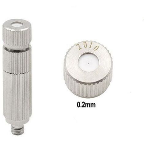 Buse d&39atomisation haute pression avec filtre et humidificateur, tête de pulvérisation pour fleurs, plantes, serre, jardin, dispositif d&39arrosage,2010 0.2mm