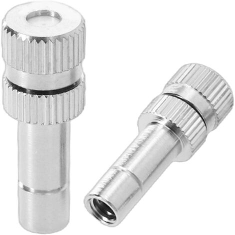Buse d'arrosage buse d'irrigation en cuivre réglable tête de brouillard d'eau Micro brumisation accessoires semis serre jardin 10 pièces 0.6mm（0.0236in） 50 Pièces