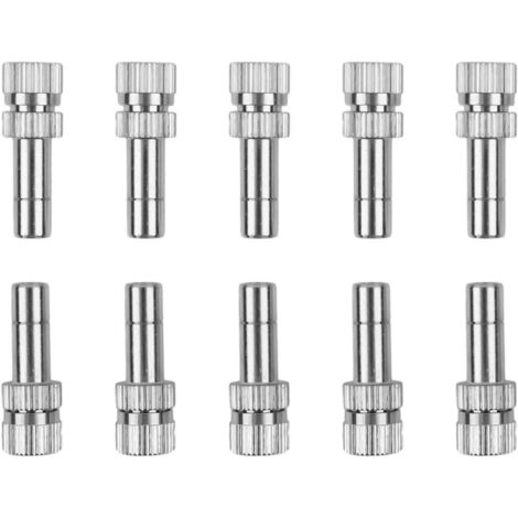Buse d'atomisation basse pression en laiton, pulvérisateur à brume installation rapide de 8mm pour maison, jardin, serre, système d'irrigation extérieur 20 pièces 0.7mm(0.0276in) 50 Pièces