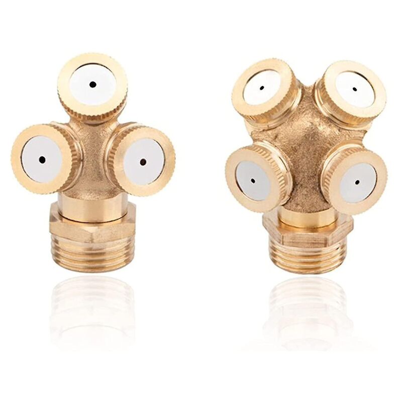 Buse d'atomisation en laiton, buse d'irrigation agricole, buse d'atomisation d'eau de jardin-2pcs