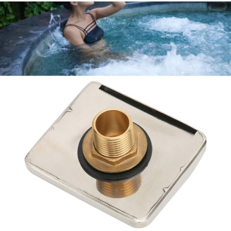 Buse de Cascade Murale pour Spa avec Filetage Extérieur G1/2 en Acier Inoxydable Accessoire de Buse pour Bain à Remous Piscine-AUTRES