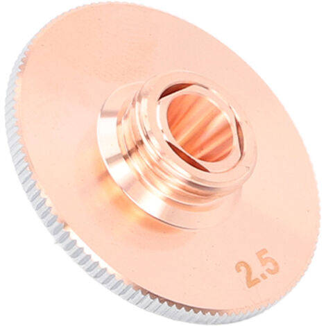 Buse de découpe laser fibre cuivre 2 couches pour pièces CNC industrielles (diamètre 2.5mm)