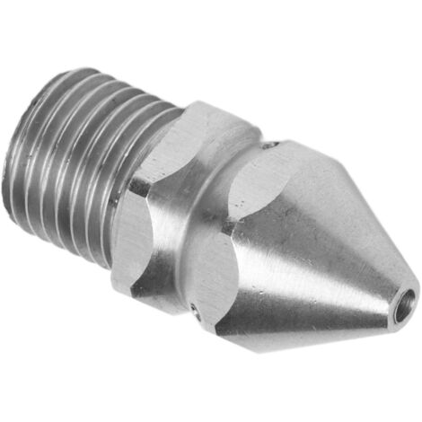 Buse de Nettoyage de Canalisation Filetage Mâle G1/4 en Acier Inoxydable, 4 Trous pour Débouchage et Lavage Haute Pression