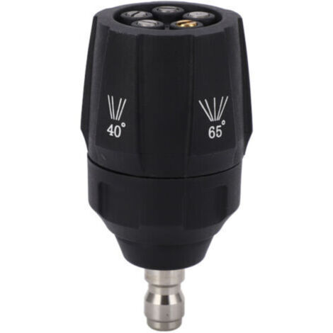 Buse de nettoyeur haute pression 5 en 1, tête de pulvérisation multi-rotation réglable à 360 degrés, connecteur rapide 1/4 pouce-Crezuo