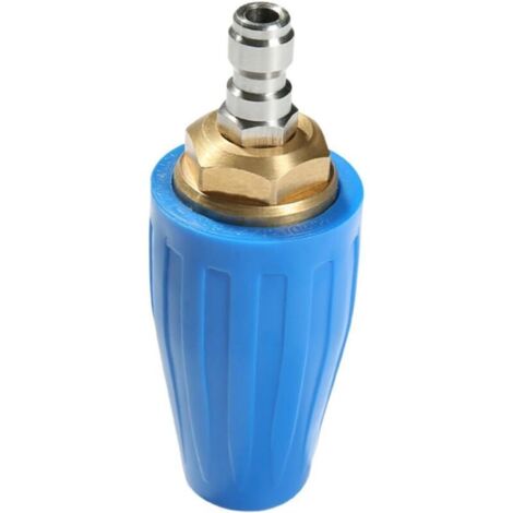 Buse De Nettoyeur Haute Pression Turbo Rotative 3600 Psi Pour Nettoyage Voiture Maison Extérieur Jet Puissant Précision En Aluminium Céramique Bleu