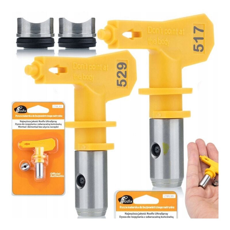 Ugello per verniciatura Rosfix per l'unità 529 + Ugello per verniciatura Rosfix Ultra Spray modello 517