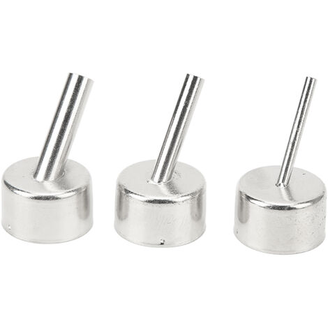 Buse de Pistolet Thermique, Kit de Buse de Pistolet Thermique Universel 3 Pièces, Buse en Acier Inoxydable, Outil de Buse de Station de Soudage à Air Chaud, Outils de Réparation.