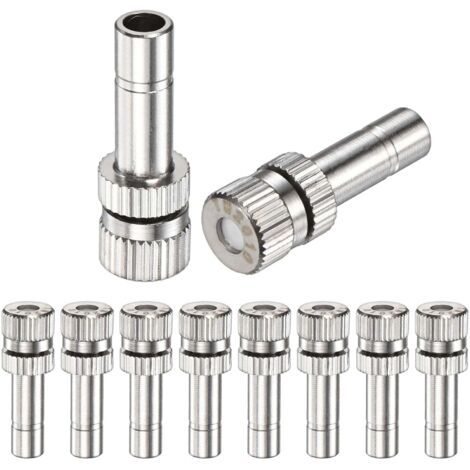 Buse de pulvérisation à connexion rapide, buse d'atomisation pulvérisateur brouillard en laiton 6 mm, micro-buse pression basse pour l'irrigation goutte goutte, les arroseur 20 pièces 0.3mm(0.0118in)