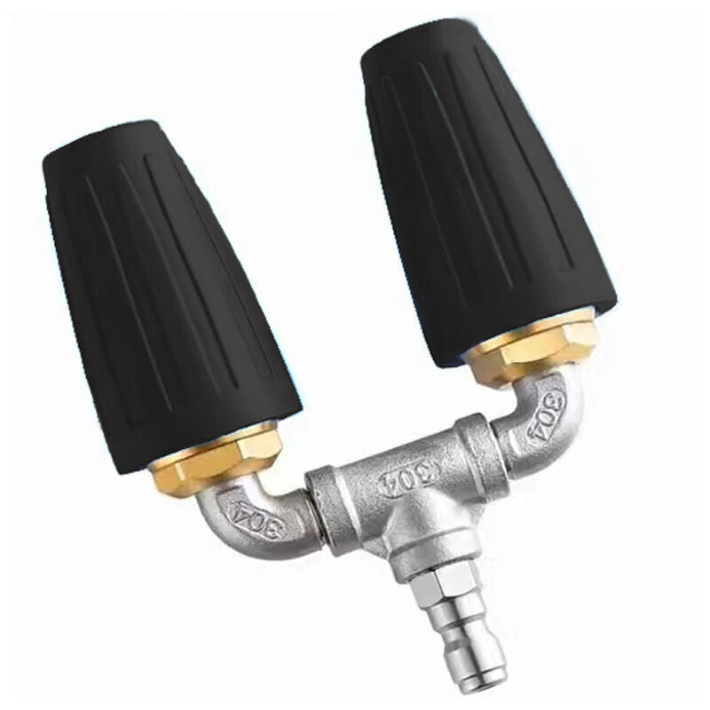 Lntyq - Buse de pulvérisation turbo rotative double, pistolet à buse turbo rotative 1/4 pouce 4000 psi 020, connexion rapide 1/4', accessoires pour