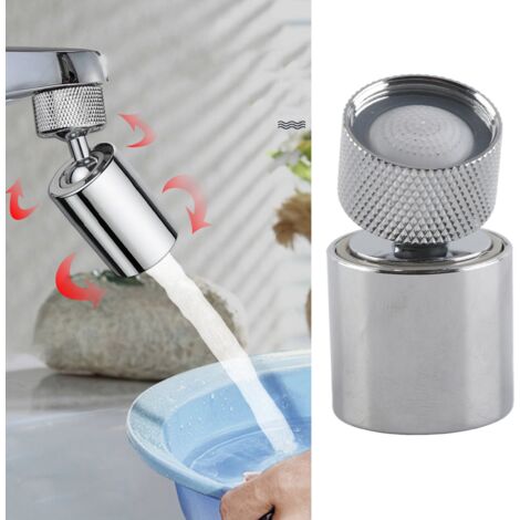 Buse de Robinet de Cuisine Rotative 360° en Cuivre avec Spray et Économie d'Eau pour Évier domestique avec 2 Modes et Filtre