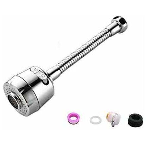 Buse de robinet économe en eau, rallonge de robinet mobile rotative à 360° de haute qualité, anti-éclaboussures, buse de robinet d'évier réglable pour