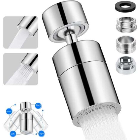 Buse de robinet rotative en chrome à 360 degrés avec M22 ou M24 avec deux types de buses pour cuisine / salle de bain