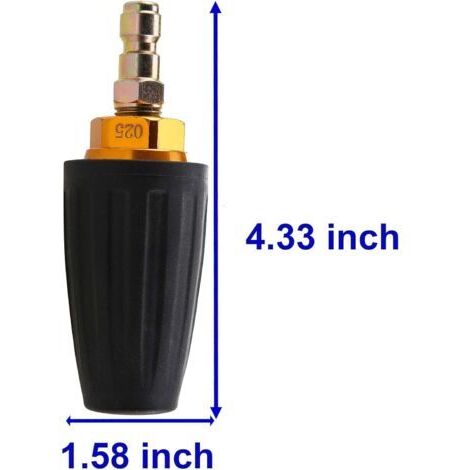 Buse de turbine pour nettoyeur haute pression, joint rotatif pour buse de nettoyeur haute pression, 1/4 pouce