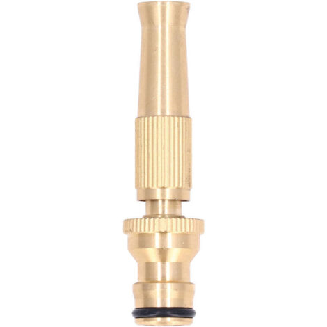 Buse de tuyau d'arrosage à jet haute pression réglable avec raccord rapide en laiton pour jardin