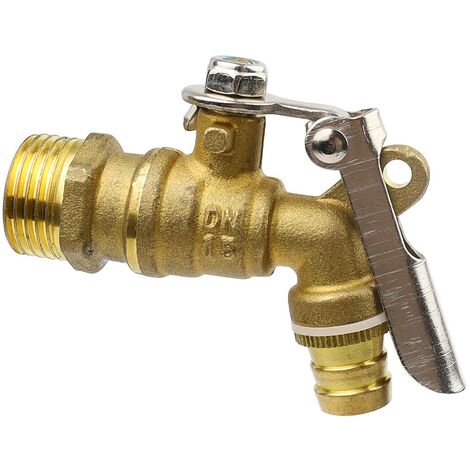 Buse d'eau antivol buse d'eau avec serrure buse d'eau à trois sections filetage en laiton robinet d'eau antivol à ouverture rapide 4 points dn15