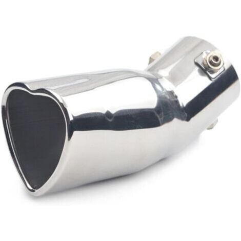 Buse d'échappement de Voiture Universelle, pour Silencieux, système d'échappement de Tuyau d'acier Inoxydable, Tuyau d'embout de Queue, Accessoires de Voiture chromés en Forme de Coeur