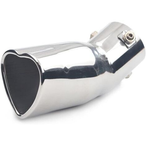 Buse d'échappement de Voiture Universelle, pour Silencieux, système d'échappement de Tuyau d'acier Inoxydable, Tuyau d'embout de Queue, Accessoires de Voiture chromés en Forme de Coeur